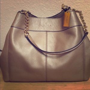 Metallic Gold Coach Handbag
